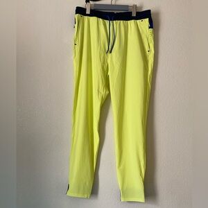 Men’s Greyson pants Joggers Yellow and Blue Athletic Size L